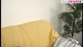 Hot girls get titties sucked after playing with huge dildos