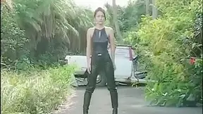 Asian Babe in Leather – Fully Dominated Screaming for More