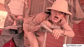 Gorgeous And Pale Tranny Babe Gets Tight Ass Analed Outdoor - Lena Moon