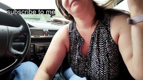 girlfriend Gives boyfriend His First Blowjob in the Car POV