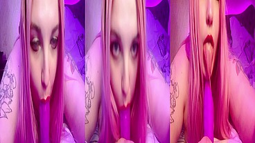 Hot bbw plays in bed and loves to swallow