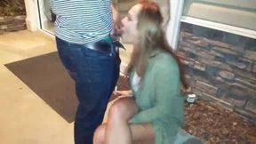Lindsey Lovehands give public smoking bj