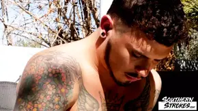 Strokes Tattooed Jock Seth Knight Masturbates Solo