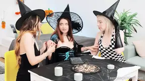 TeenMegaWorld - Beauty-Angels - Halloween lesbian sex night