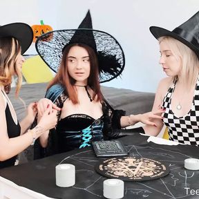 TeenMegaWorld - Beauty-Angels - Halloween lesbian sex night