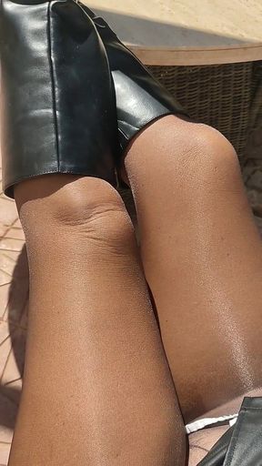 Boots Pantyhose Black