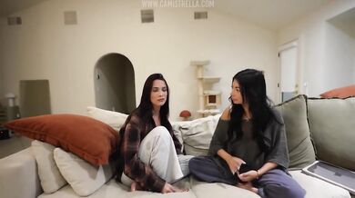 Big boob besties destroyed in wild caught threesome gangbanged hard
