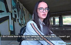 Public Agent Hot Czech body fucked under public bridge after sucking cock