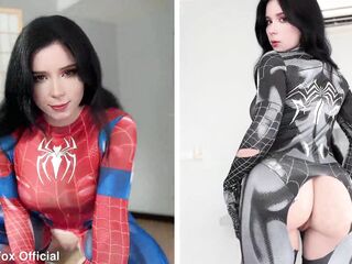 Vehement Spider Woman vs Anal Bang Lover Ebony Spider-Angel!