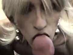 Sissy talks dirty give Blowjob