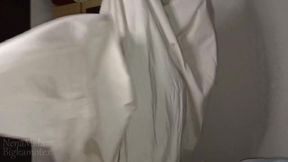 Culona cuñada loses bet, dresses up and sucks cock