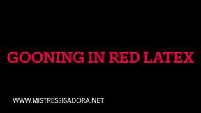 Mistress Isadora- Goon for her in Red Latex- wmv