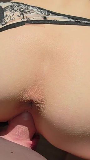 A Beautiful Neighbor Gave a Blowjob Under the Table and Received Cum Inside