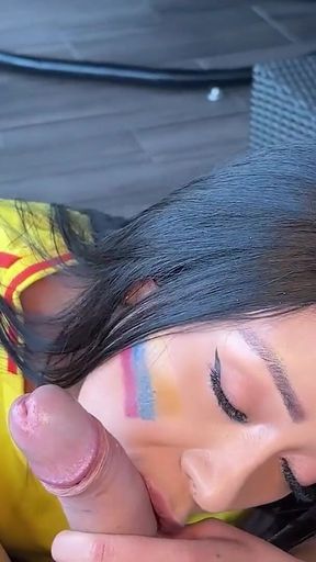 World Cup 2026 Colombian Takes off His Panini and Fucks Him Before Football - Mariana Sandoval