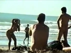 Str8 big dick on beach