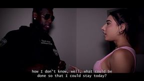 bbc cop fucks a colombian babe with a pink pussy and cums in her mouth! full 4k video