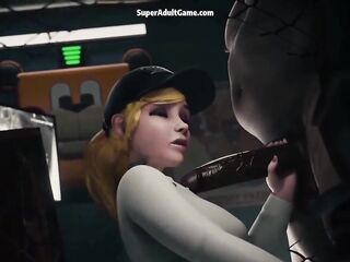 Security Cutie Got Her Snatch Destroyed By Her Manager ( CG Realistic Gameplay )