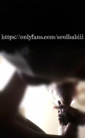 Sexy Underneath Blowjob. I Hid My Phone After I Pulled His Dick Out. Sucked a Big Nut Out of This Big Dick for Sure