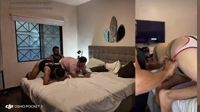 Trio con estos ricos hombres