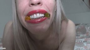 snacking and sharp teeth