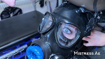MistressAe Sessions with Princess Latex Rubber Doll: The Sybian Experiment