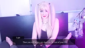 Misa Amane deepthroats and twerks on huge cock