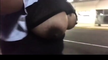 Huge black boobs naked in public
