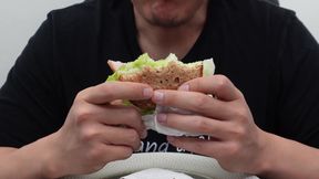 Asmr Asian Guy Cum Eating Breakfast Sandwich