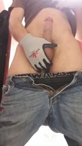 Too Horny at Work, Risky Bathroom Masturbation
