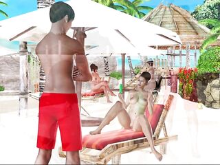 Max's Life Cap 25 - Masaje a Chica Desnuda En La Playa y Chica Masturbandose