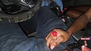**CAR SEX** He couldn't resist my tight TEEN PUSSY!! African Teen sucks off step dad's BBC in CAR n sits down riding HARD!!