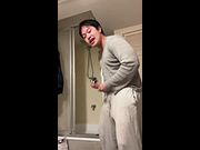 Asian Guy Strokes His Hung Cock
