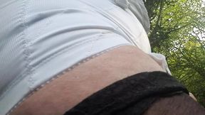 Wearing a corset outdoor