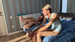 Backstage Daddy and His Stepson Fuck Two Cute Twinks