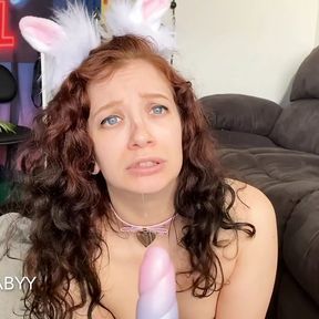 Sir punishes bratty bunny with big toys and over stimulation - veggiebabyy full porn video