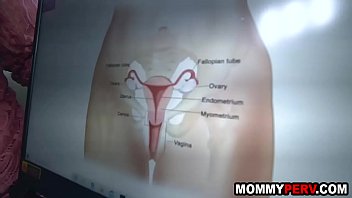 Helpful step mommy gives stepson an anathomy lesson