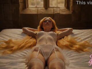 Small Princess Rapunzel Yoga Stretching in Tower – Lonely Supple Tease - AI 4K NSFW