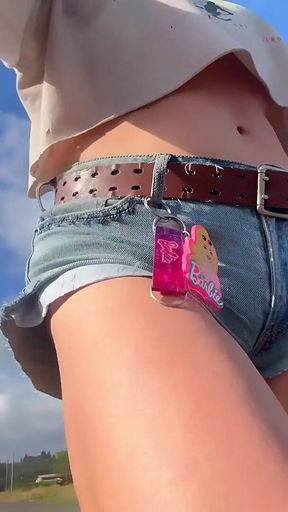 Slutty Short Shorts, Outdoor Sissy, Grocery Shopping
