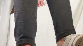 Black friday Special - A Shoejob with dirty white sneakers - CBT, Shoejob and some spitting in well worn dirty Converse Chucks - multi - 4k