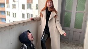 goddess kira - human ashtray dirty femdom outdoor