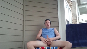 Amateur Twink Patio Jerk Off