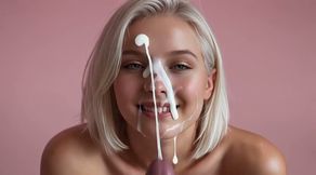 Platinum Blonde AI Girl Learns Human Pleasure