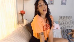 Amazing latina dildo masturbation