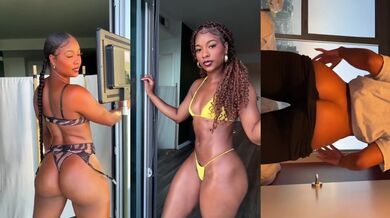 Ebony Gym Girl Fits Leggings Edge Solo Compilation