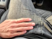 caressed a big dick in the car
