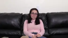 Immature brunette with glasses got fucked hard at casting