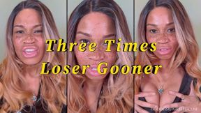 Three Times Loser Gooner- Ebony Femdom Goddess Rosie Reed Gooner Mind Fuck Loser Humiliation Tease- standard definition