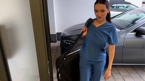 Busty Nurse GF gets a happy ending massage