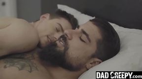 Muscle Step–Dad Barebacks Petite StepSon In Intense Taboo Session