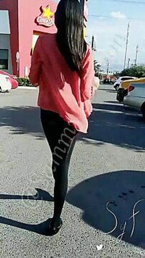 Horny shopping in see-through leggings with my boyfriend at Soriana